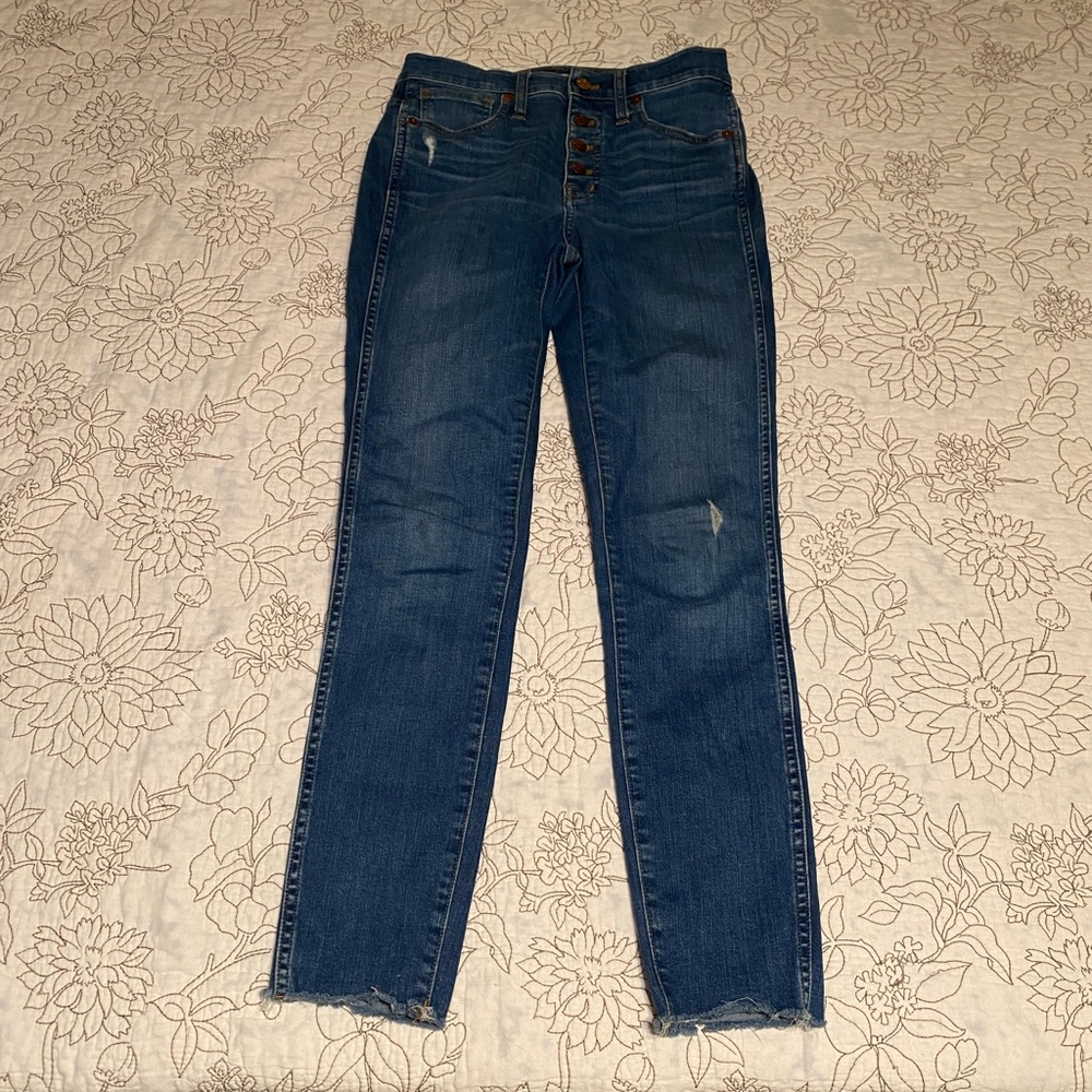 Button up, Madewell jeans, size 26